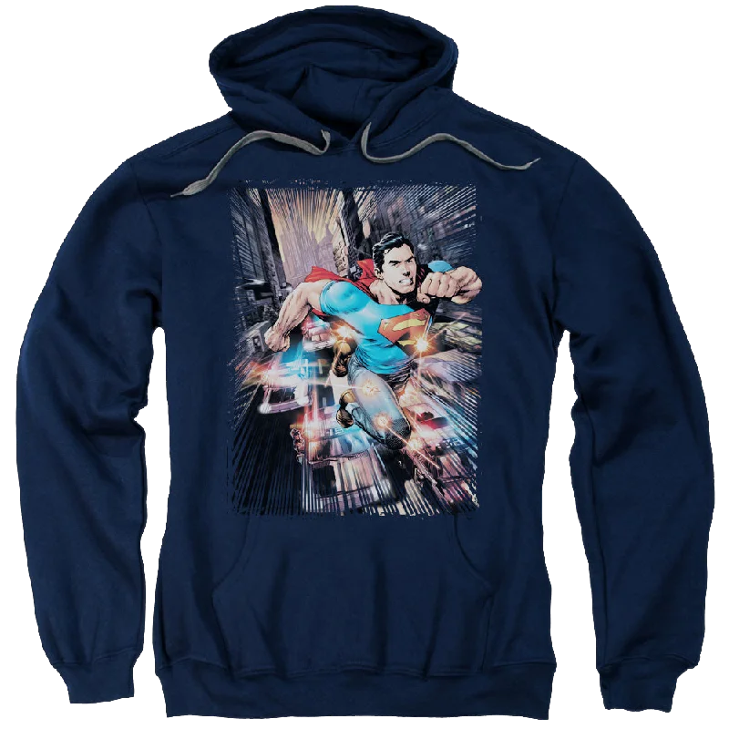Superman Action Comics #1 - Pullover Hoodie Button Front Sweater