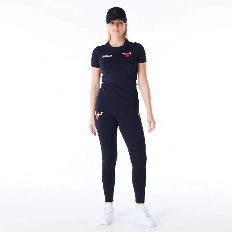 Chicago Bulls Womens NBA Team Logo Black Leggings Fashionable Full-Length Active Leggings Chicago Bulls Womens NBA Team Logo Black Leggings Fashionable Full-Length Active Leggings