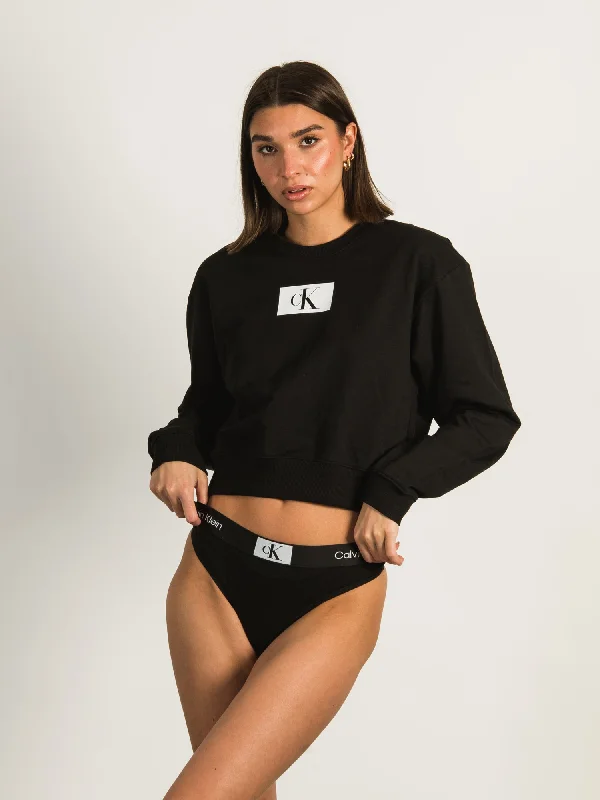 CALVIN KLEIN 1996 CREWNECK SWEATSHIRT Hoodie with Puffed Sleeves Voluminous Trendy