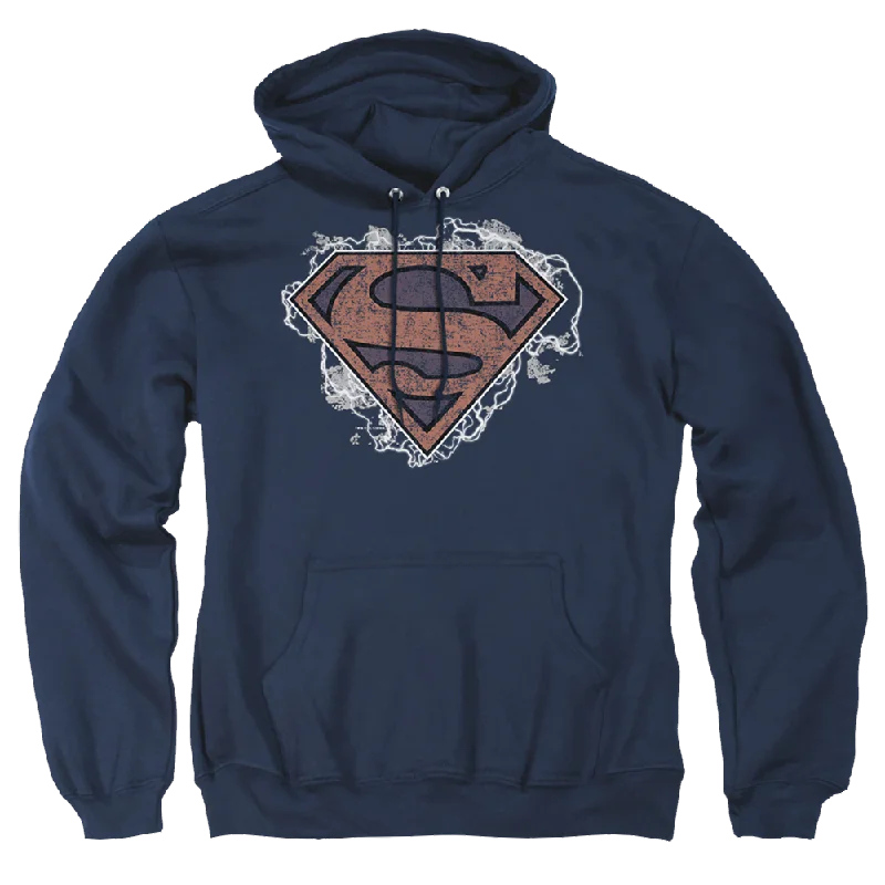 Superman Storm Cloud Supes - Pullover Hoodie Cold Shoulder Design