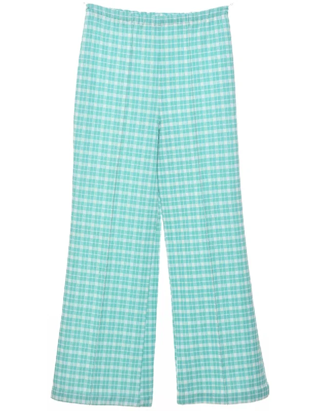 Checked Pattern Trousers - W26 L28 Trousers Seasonal Trendy