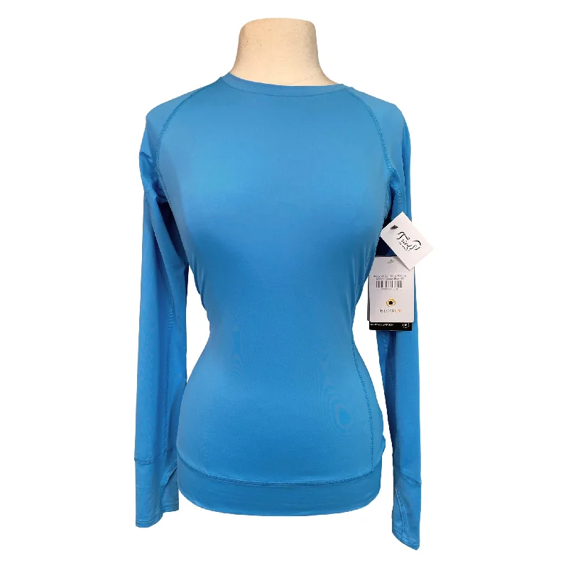 BloqUV Pullover Sun Shirt  in Ocean Blue - Women's Small Puff Sleeve Stylish