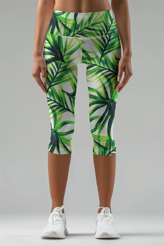 Island Life Ellie Performance Capri Leggings - Women Casual Slim-Fit Leggings