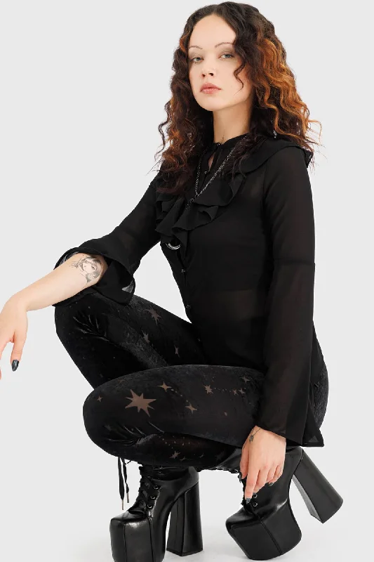 Coma Star Leggings Trendy Flared Leggings