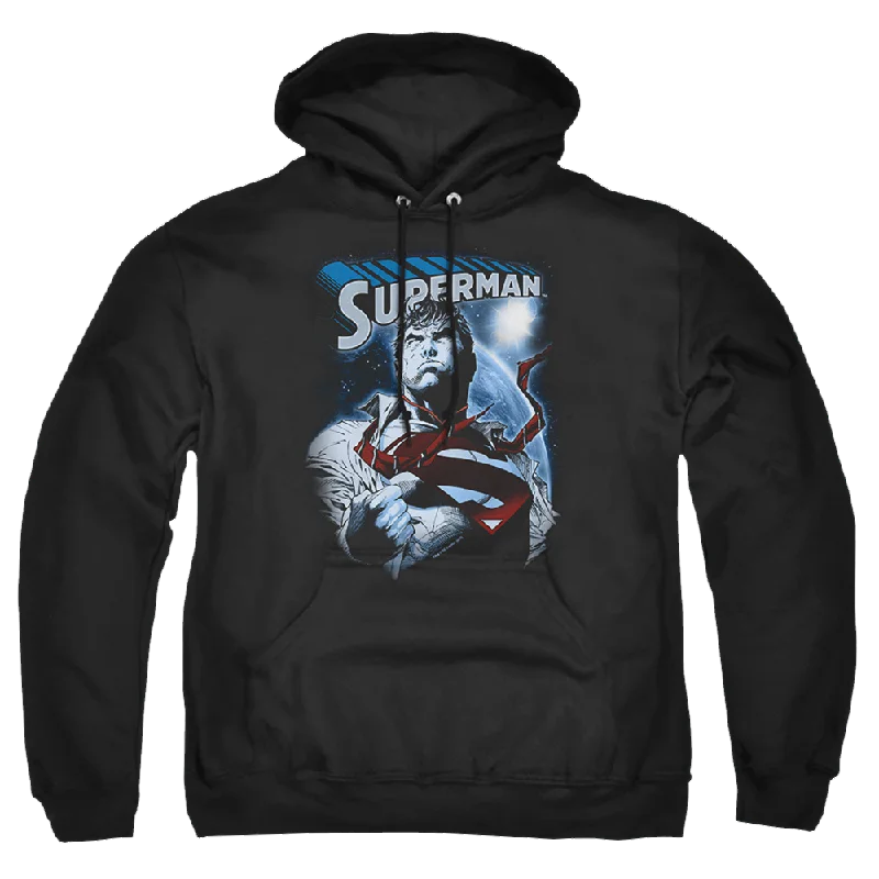 Superman Protect Earth - Pullover Hoodie Flare Sleeve Stylish