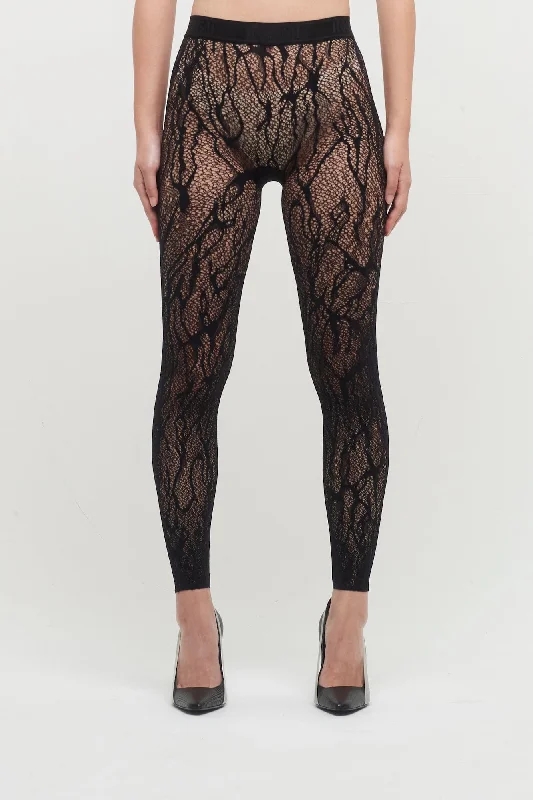 Wolford Snake Lace Tights Leggings Comfortable Sports Performance Tights