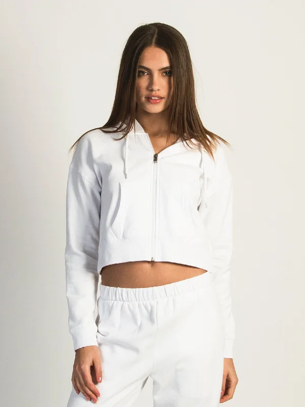 HARLOW JOSIE HOODIE - WHITE Hoodie with Lining Warm Insulated