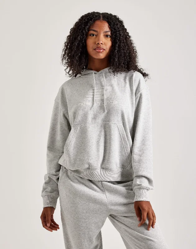 New Balance Sport Essentials French Terry Logo Hoodie Hoodie with Longline Fit Extended Stylish