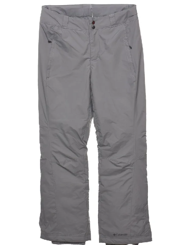 Columbia Light Grey Ski Trousers - W33 L30 Trousers Fall Fleece