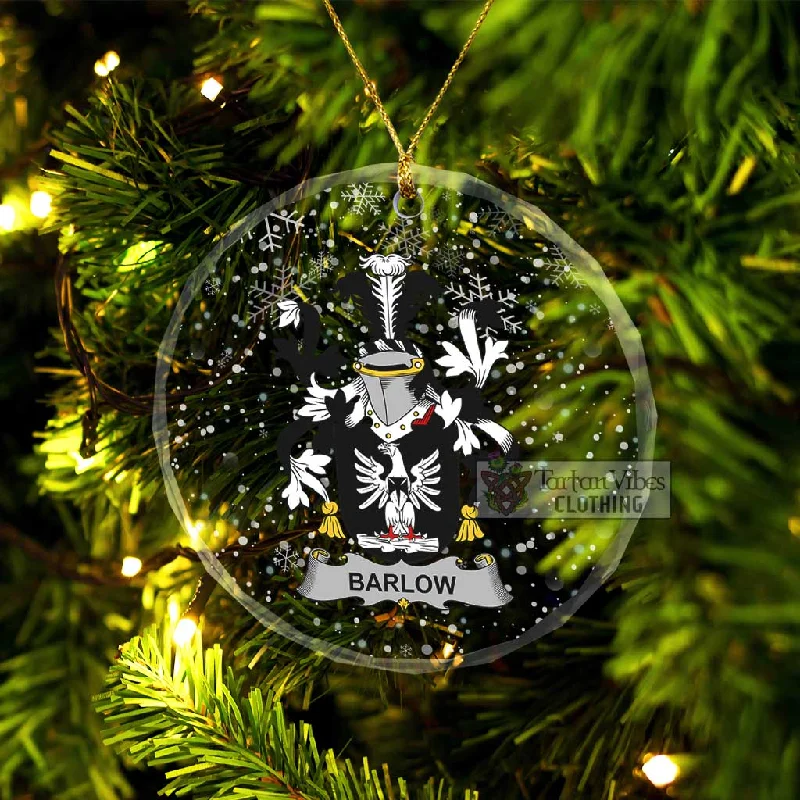 Barlow Irish Clan Christmas Glass Ornament with Coat of Arms Buttoned Zippered Snapped Barlow Irish Clan Christmas Glass Ornament with Coat of Arms Buttoned Zippered Snapped