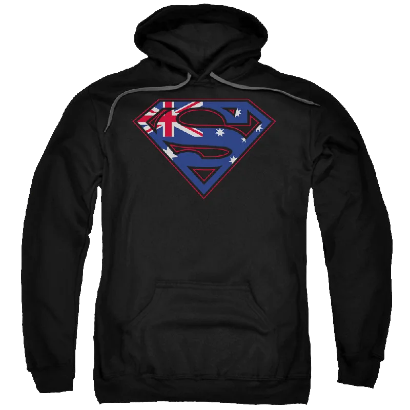 Superman Australian Shield - Pullover Hoodie Short Sleeve Top