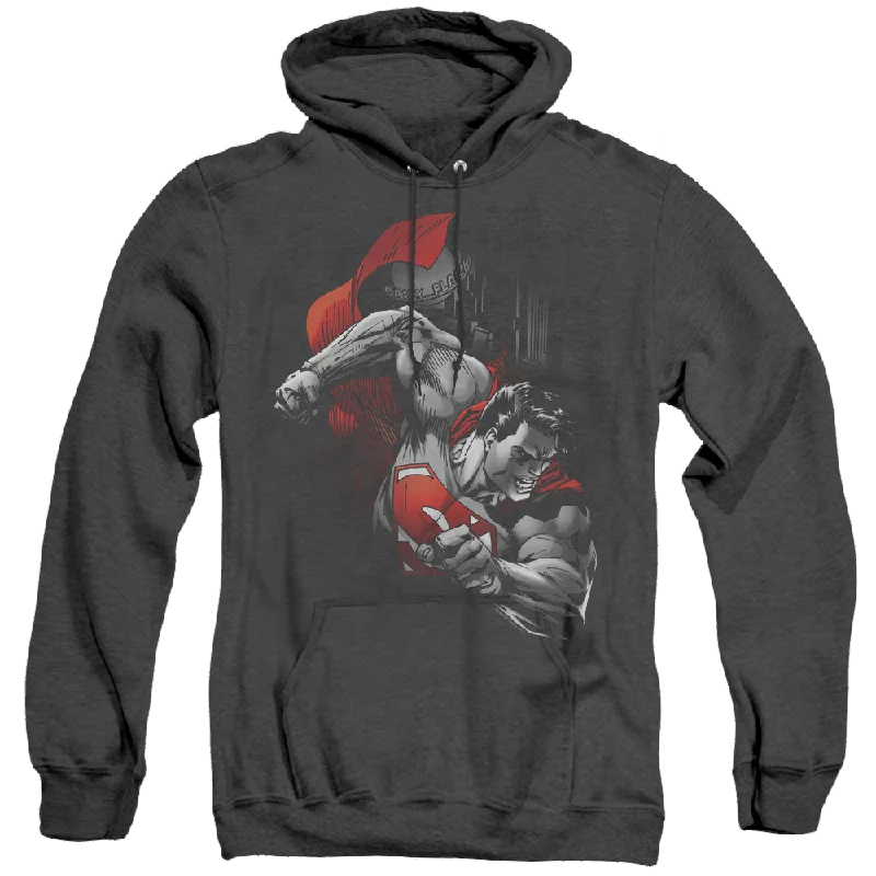 Superman My City - Heather Pullover Hoodie Boat Neck Sweater