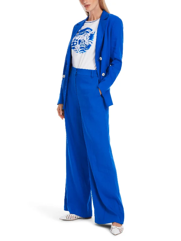 MARC CAIN Blue Wide Leg Trousers Trousers Designer Luxury