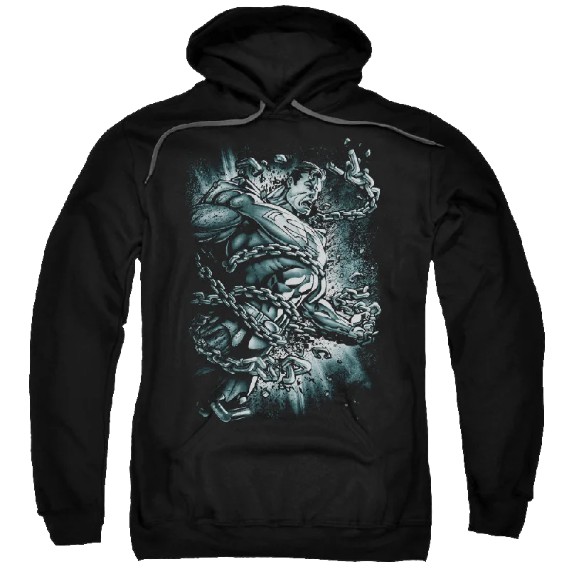Superman Break Free - Pullover Hoodie Boat Neck Sweater