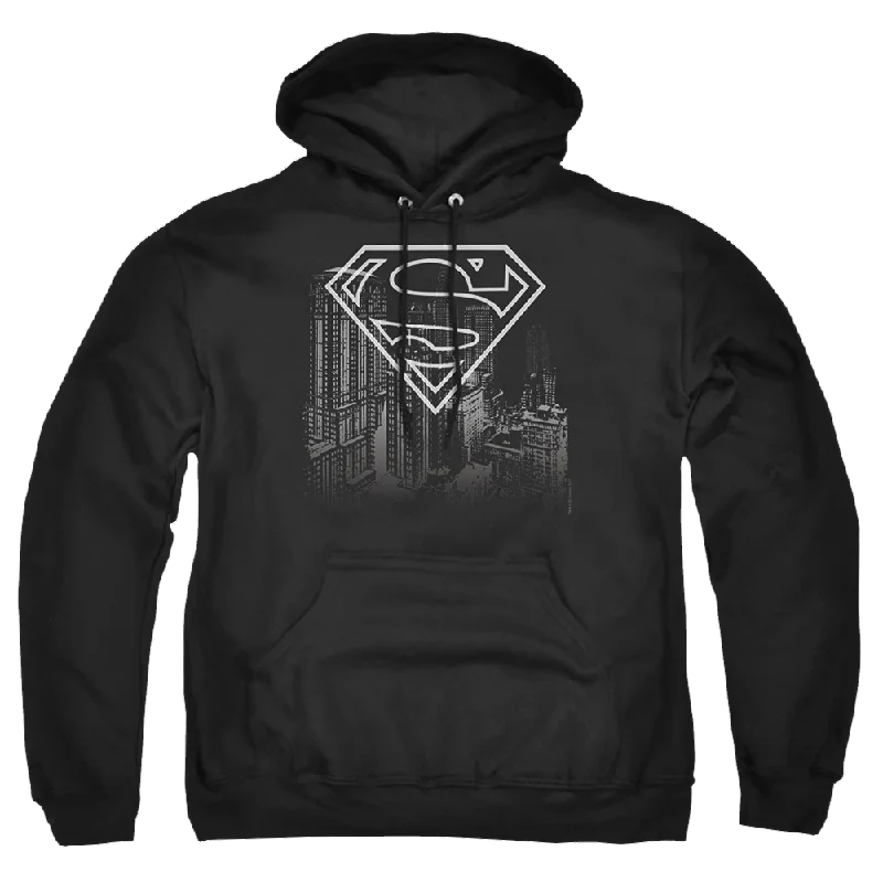 Superman Skyline - Pullover Hoodie Halter Neck Top