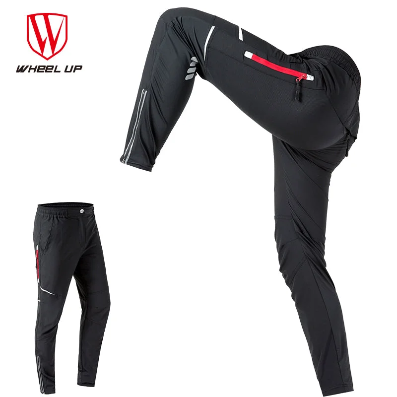 WHEEL UP Spring Autumn Men Cycling Pants Windproof Sport MTB Mountain Bike Pants Reflective Cycling Long Trousers Bicycle Pants Trousers Flared Retro