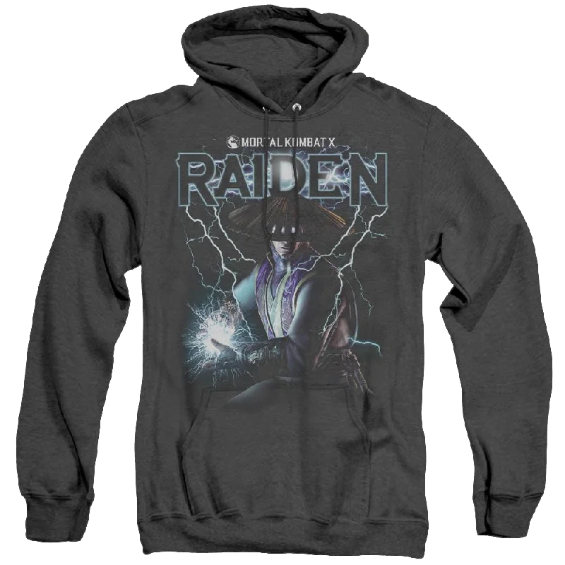 Mortal Kombat Raiden - Heather Pullover Hoodie Oversized Cozy Pullover