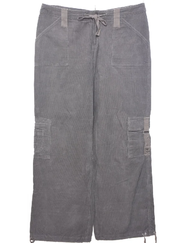 Corduroy Fabric Trousers - W36 L31 Trousers Capri Summer