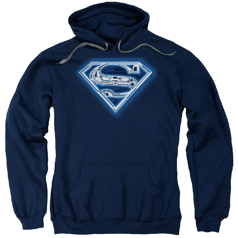 Superman Cyber Shield - Pullover Hoodie Fine Merino Wool