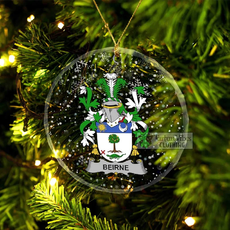 Beirne Irish Clan Christmas Glass Ornament with Coat of Arms Stand-Up Roll-Neck Turtle Beirne Irish Clan Christmas Glass Ornament with Coat of Arms Stand-Up Roll-Neck Turtle