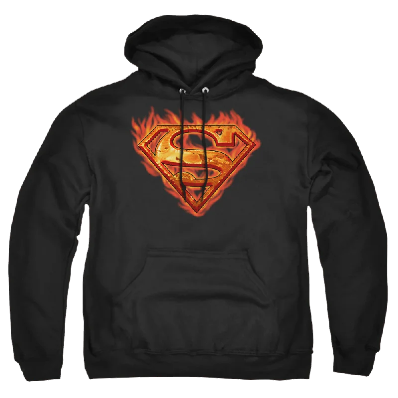 Superman Hot Metal - Pullover Hoodie Lapel Neck Sweater