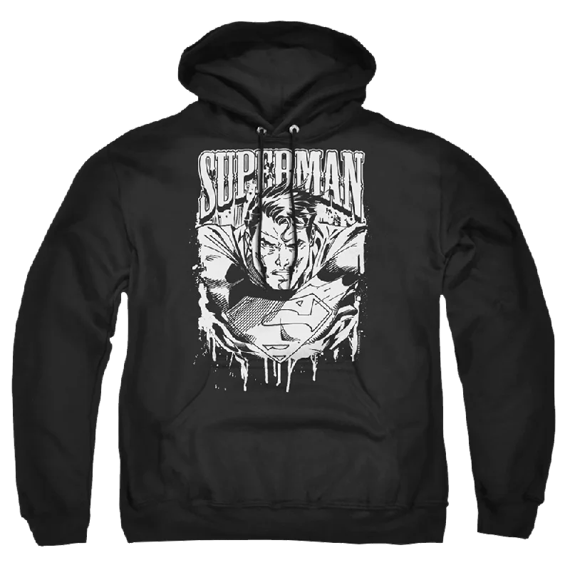 Superman Super Metal - Pullover Hoodie Wrist Length Sleeve