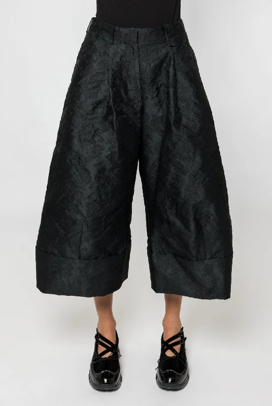 Simone Rocha Sculpted Cropped Wide Leg Trousers Trousers Denim Blue