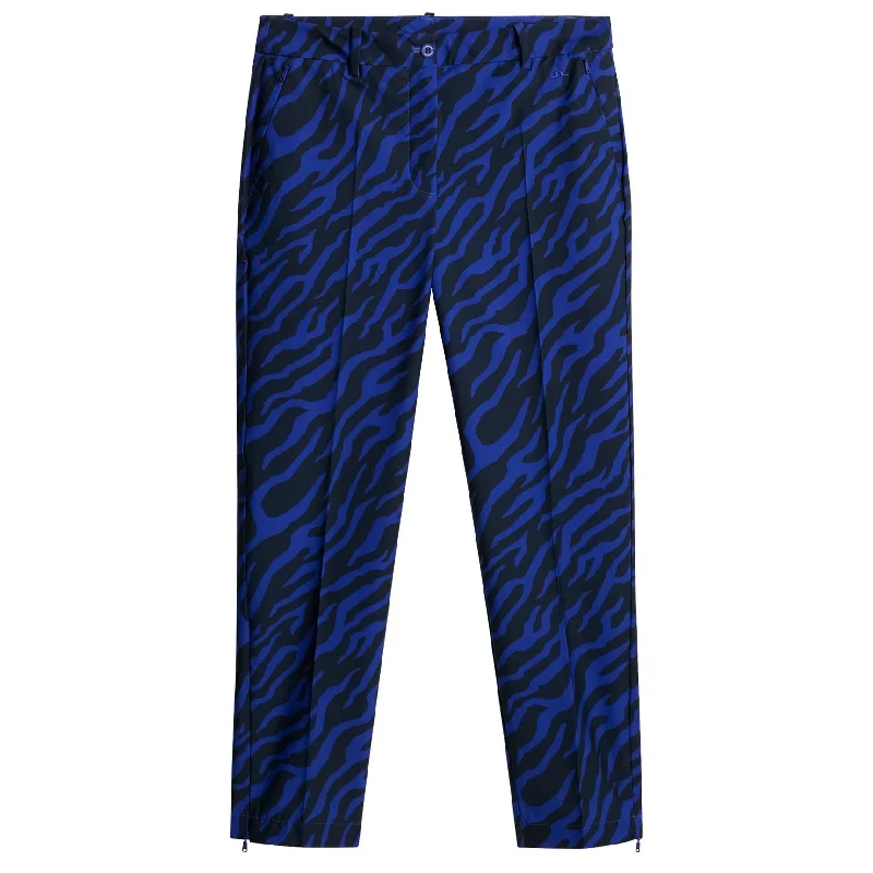 Womens Pia Print Trousers Tour Tigers Clematis - SS25 Trousers Yoga Stretchy