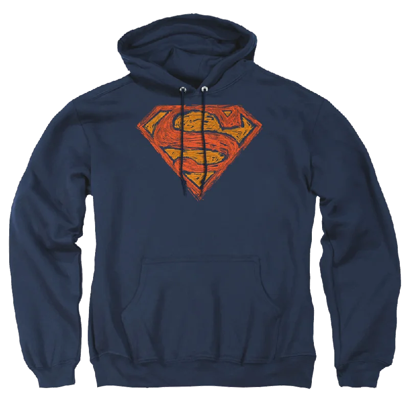 Superman Messy S - Pullover Hoodie Square Neck Pullover