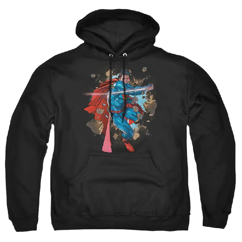 Superman Rock Breaker - Pullover Hoodie Cold Shoulder Design