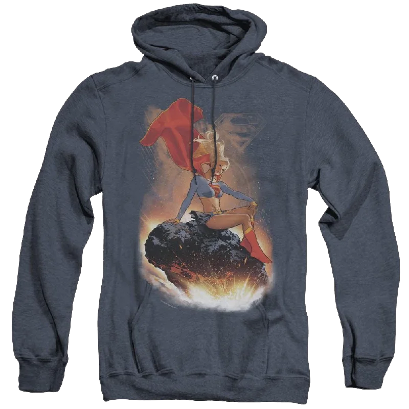 Supergirl Ride It Out - Heather Pullover Hoodie Zipper Front Cardigan