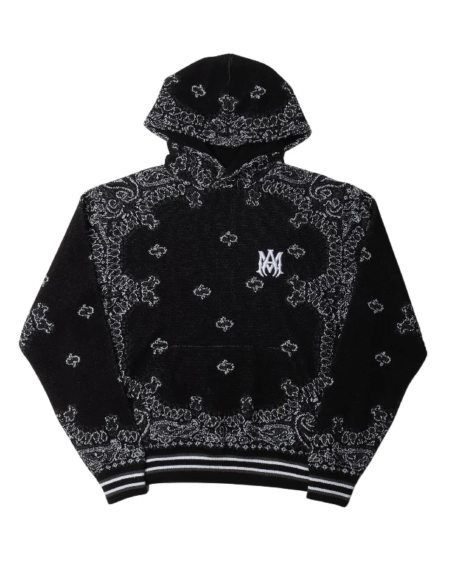 Cashmere Blend Paisley Hoodie Hoodie with Magnetic Closure Innovative Modern