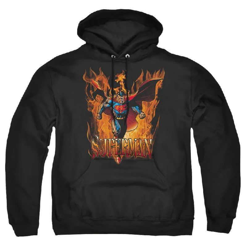 Superman Through The Fire - Pullover Hoodie Seamless Knit Pullover