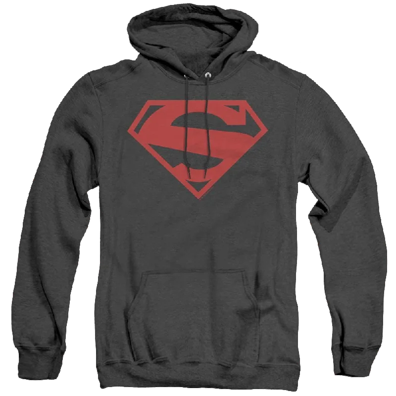 Superman 52 Red Block - Heather Pullover Hoodie Set Sleeve Pullover
