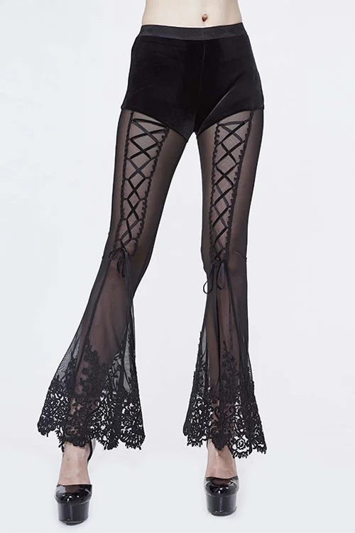 Black Sexy Stretchy Mesh Lace Gothic Horn Leggings Womens Pants Trendy Colorblock Print Leggings Black Sexy Stretchy Mesh Lace Gothic Horn Leggings Womens Pants Trendy Colorblock Print Leggings