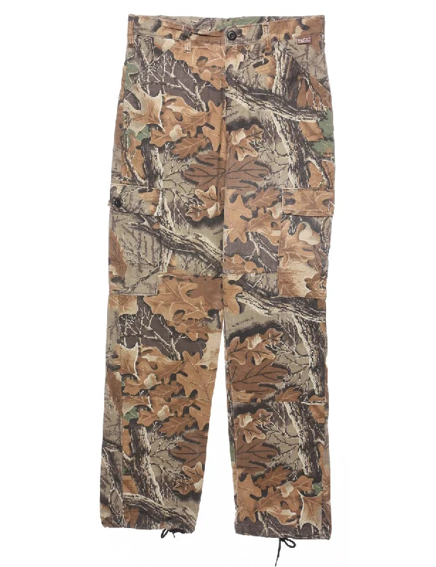 Camouflage Print Cargo Trousers - W28 L31 Trousers Favorite Customer