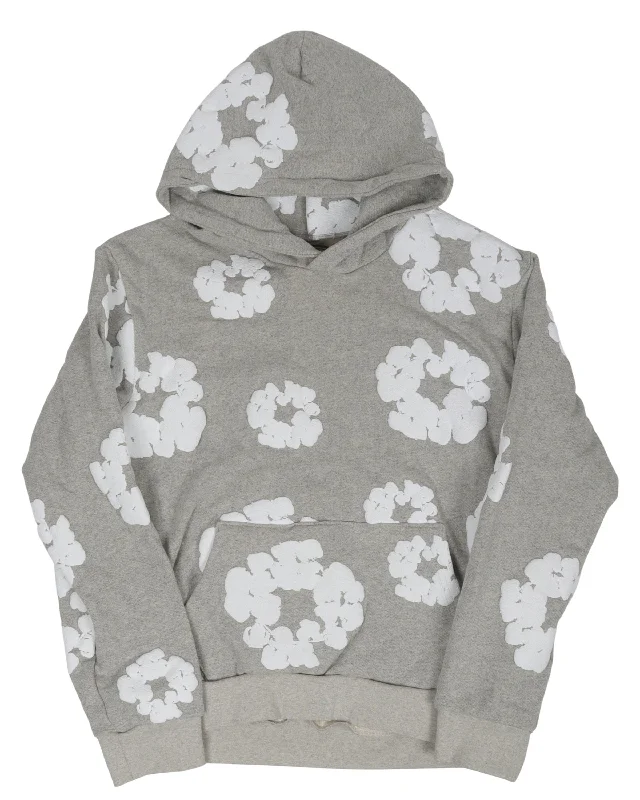 Cotton Wreath Hoodie Hoodie with Ribbed Hem Stretchable Secure
