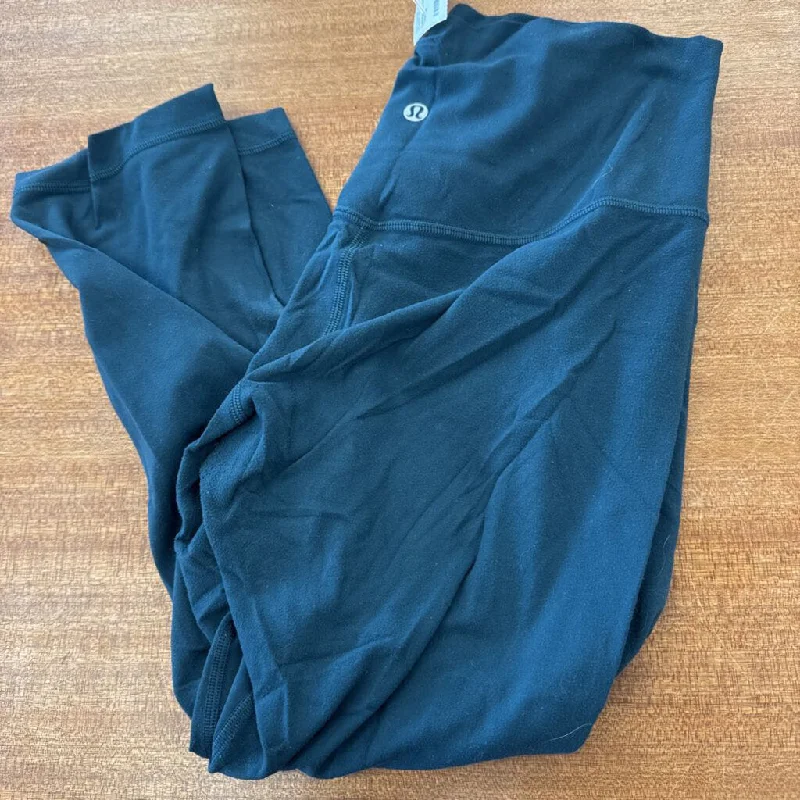 Lululemon-Women's Leggings: Teal -women-8 Fashionable Solid Color Tights