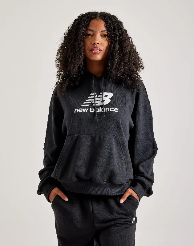 New Balance Sport Essentials French Terry Logo Hoodie Hoodie with Slim Fit Tailored Modern
