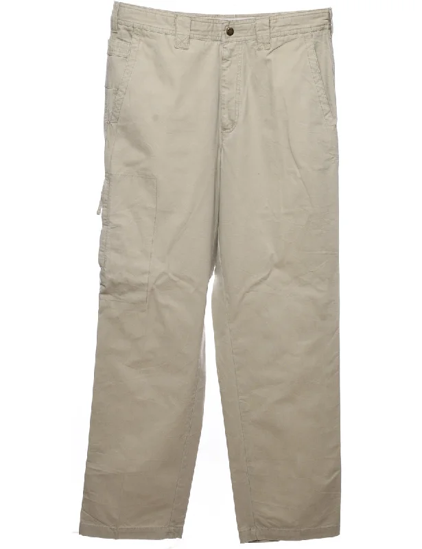 Columbia Beige Classic Cargo Trousers - W32 L32 Trousers Business Professional