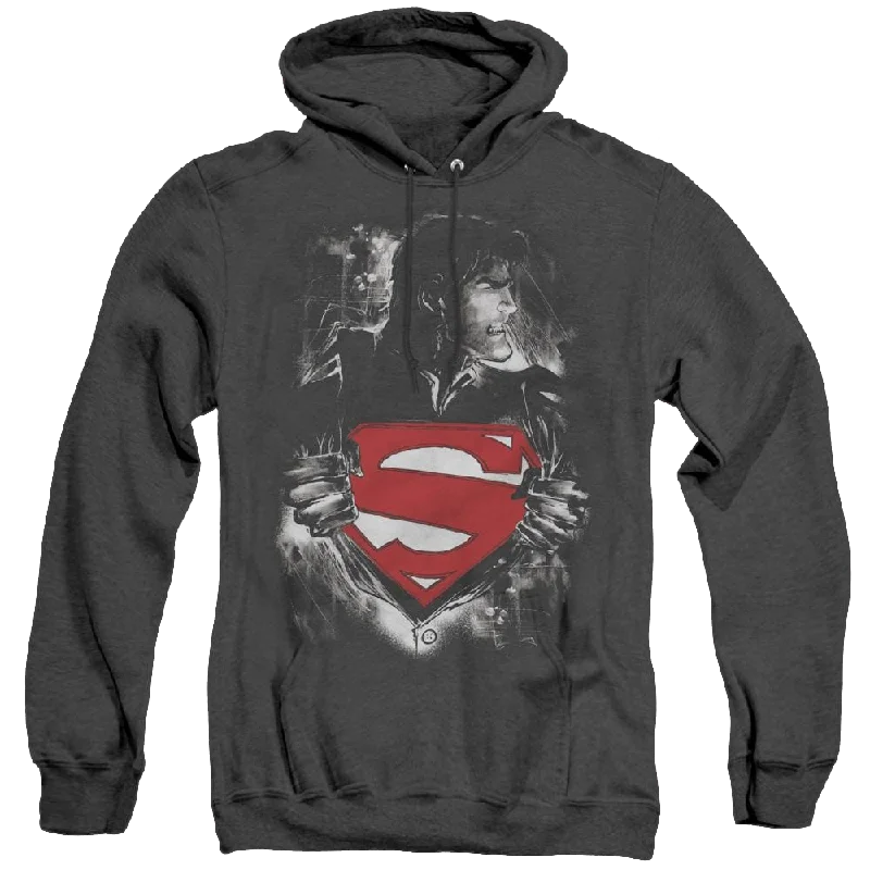 Superman Darkest Hour - Heather Pullover Hoodie Slouchy Comfort Pullover