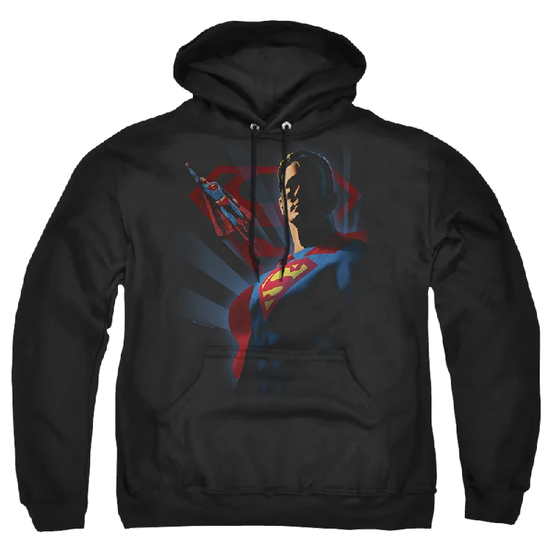 Superman Super Deco - Pullover Hoodie Peter Pan Collar
