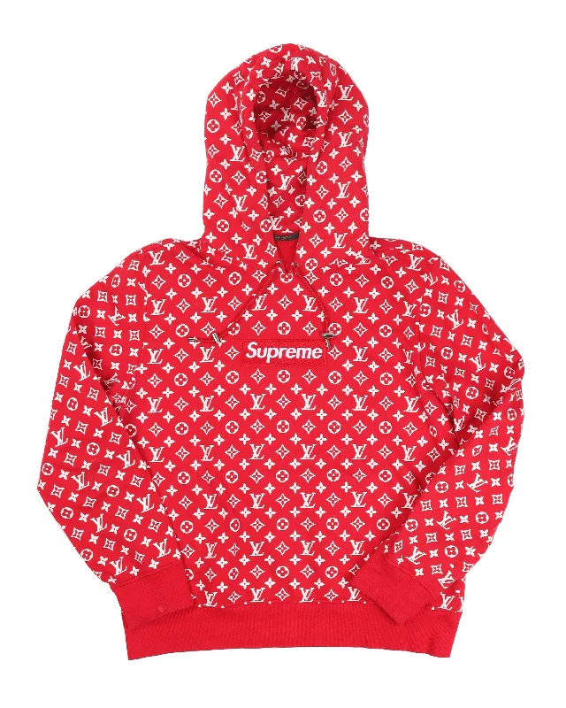Supreme Monogram Box Logo Hoodie Hoodie with Puffed Sleeves Voluminous Trendy