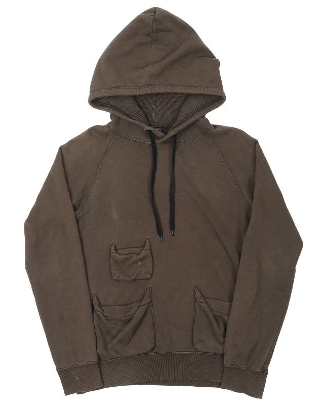 Multi-Pocket Hoodie Hoodie with Oversized Fit Loose Comfortable