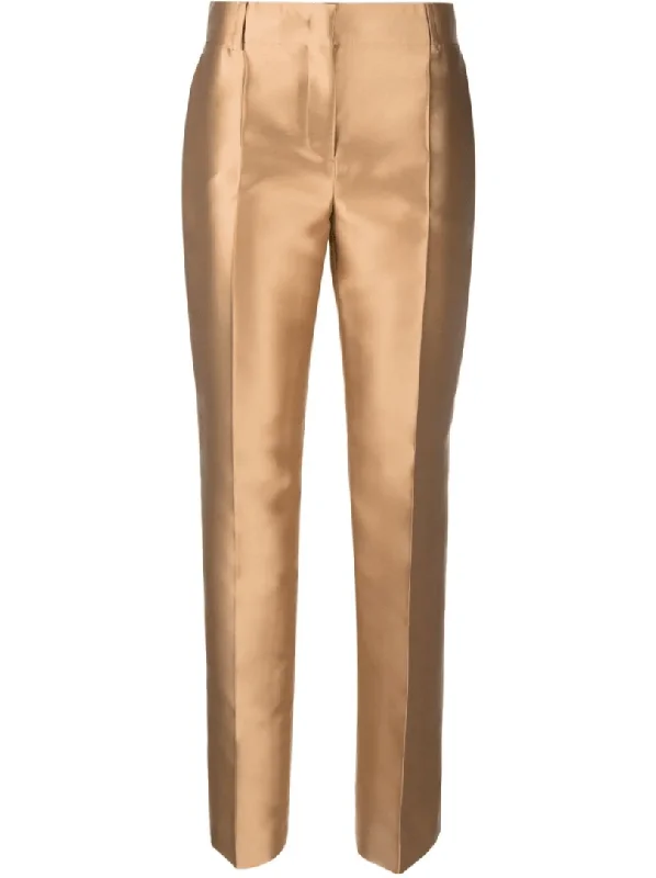 Mikado tailored trousers in gold Trousers Wedding White