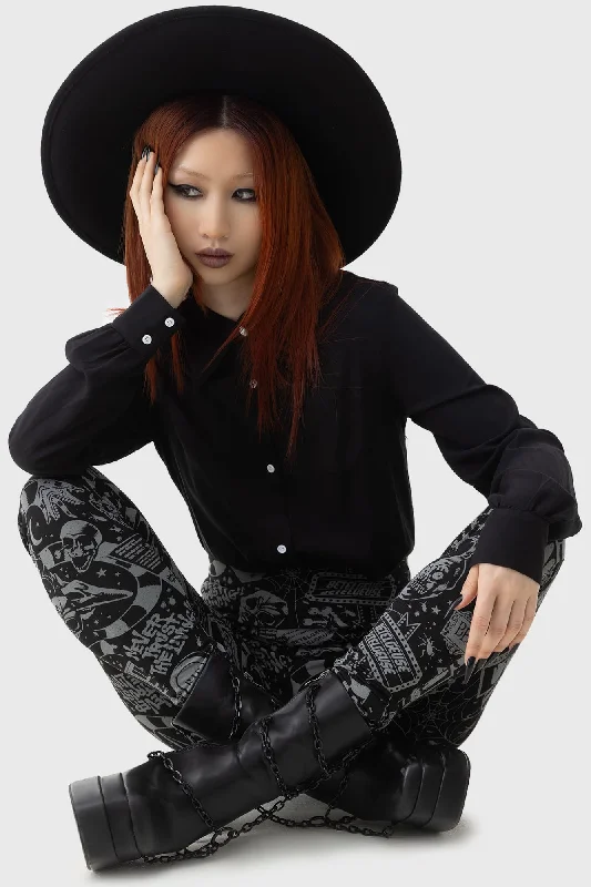 Never Trust The Living Leggings Cozy Yoga Compression Leggings