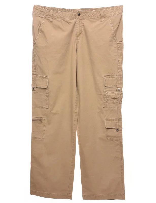 Columbia Light Brown Y2K Cargo Trousers - W36 L32 Trousers Spring Floral