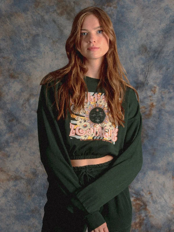 HARLOW MONICA ELASTIC SWEATSHIRT - CLEARANCE Hoodie Crop Top Short Trendy