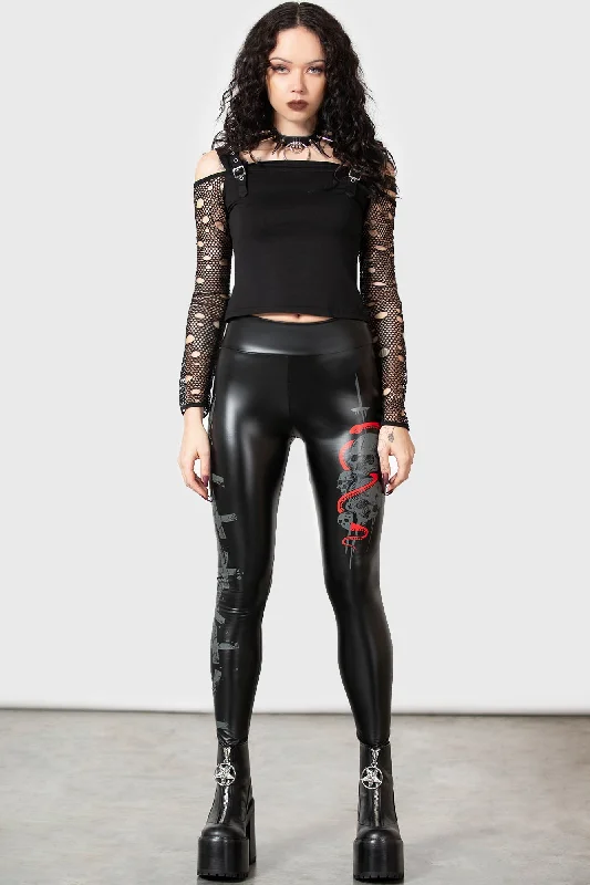 Sinner Leggings Casual Black Leggings