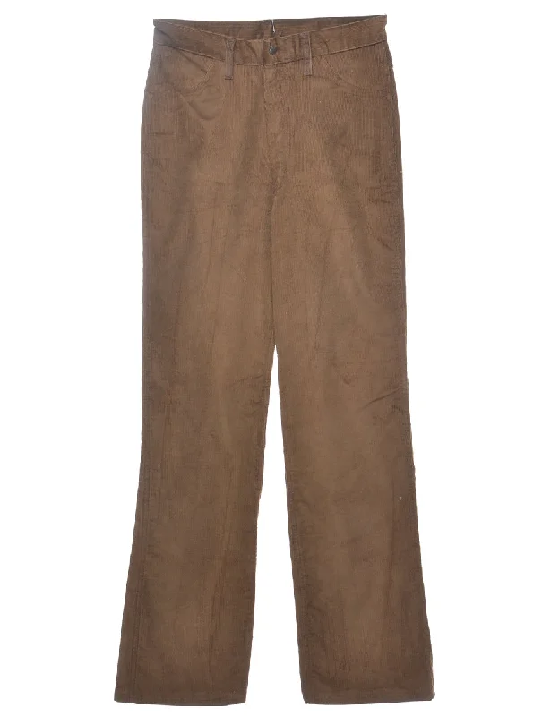 Dark Brown Corduroy Trousers - W29 L34 Trousers Corduroy Warm